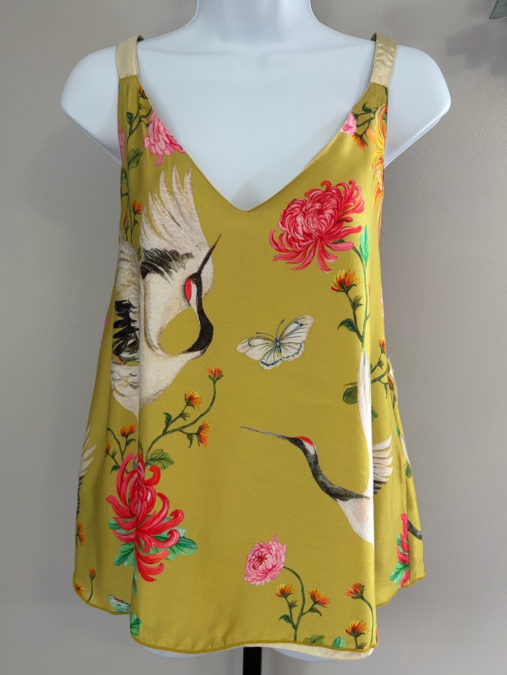 NWOT Aratta Silent Journey- Legend of The Crane Reversible Cami
